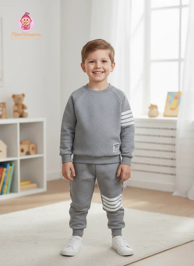 Ensemble jogging et sweat enfant à rayures - Mum&Choupinou