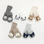 Chaussettes pour bébé avec pompom animaux - Mum&Choupinou