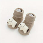 Chaussettes pour bébé avec pompom animaux - Mum&Choupinou