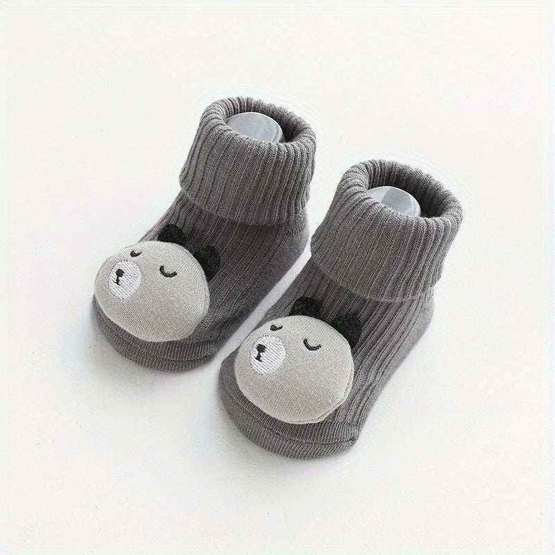 Chaussettes pour bébé avec pompom animaux - Mum&Choupinou