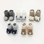 Chaussettes pour bébé avec pompom animaux - Mum&Choupinou