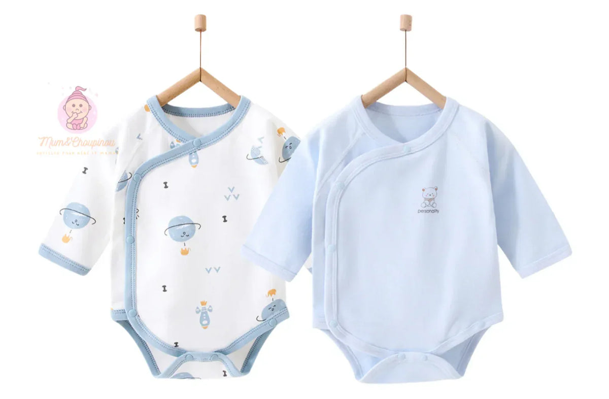 Lot de 2 bodies bébé croisé - Mum&Choupinou