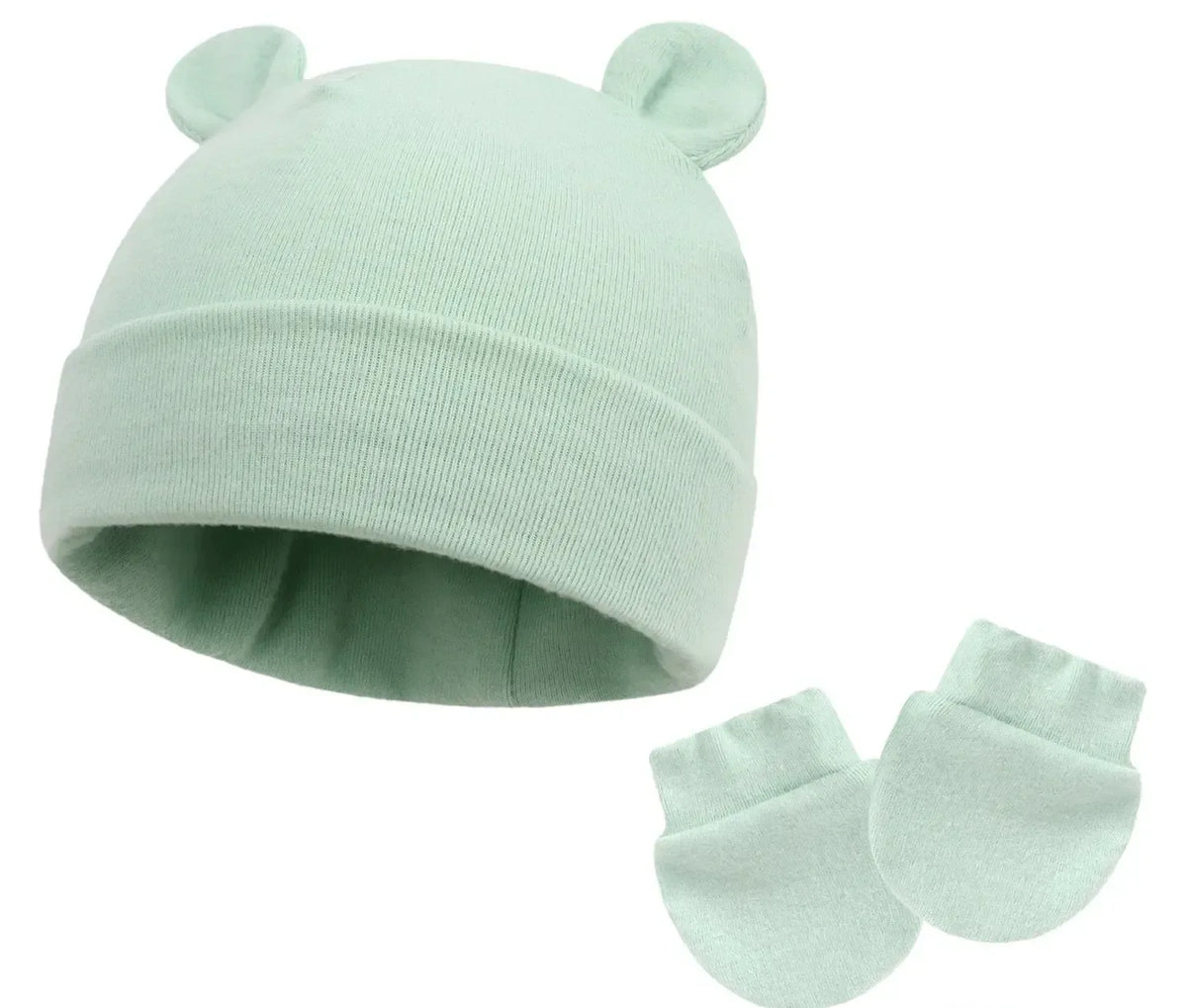 Bonnet et moufles pour bébé en coton - Mum&Choupinou