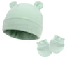 Bonnet et moufles pour bébé en coton