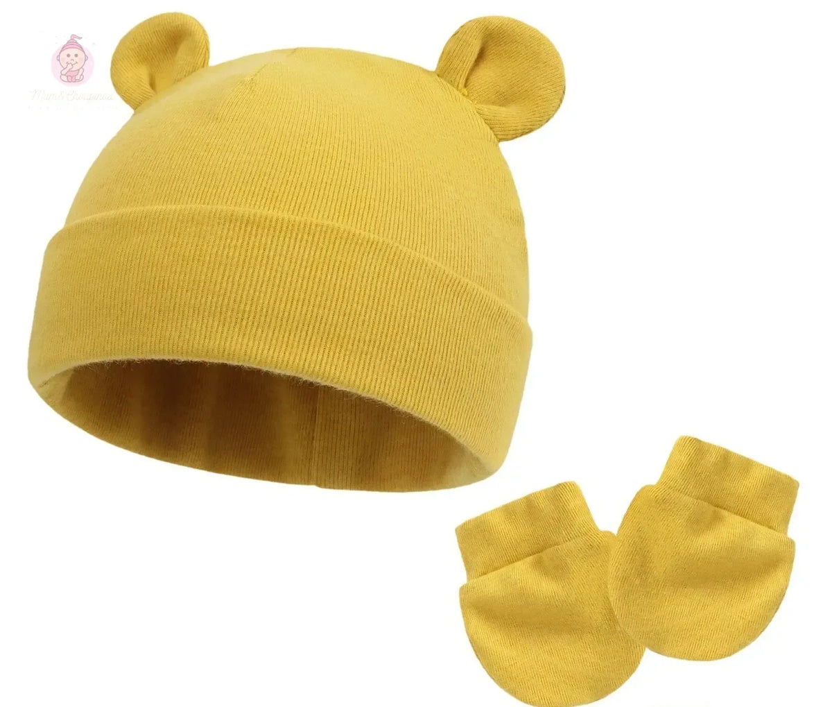 Bonnet et moufles pour bébé en coton - Mum&Choupinou