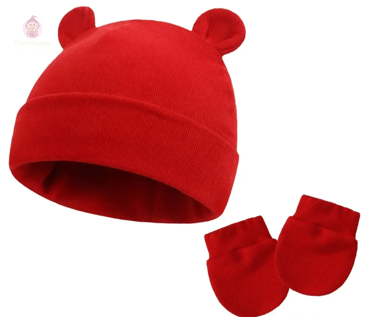 Bonnet et moufles pour bébé en coton - Mum&Choupinou