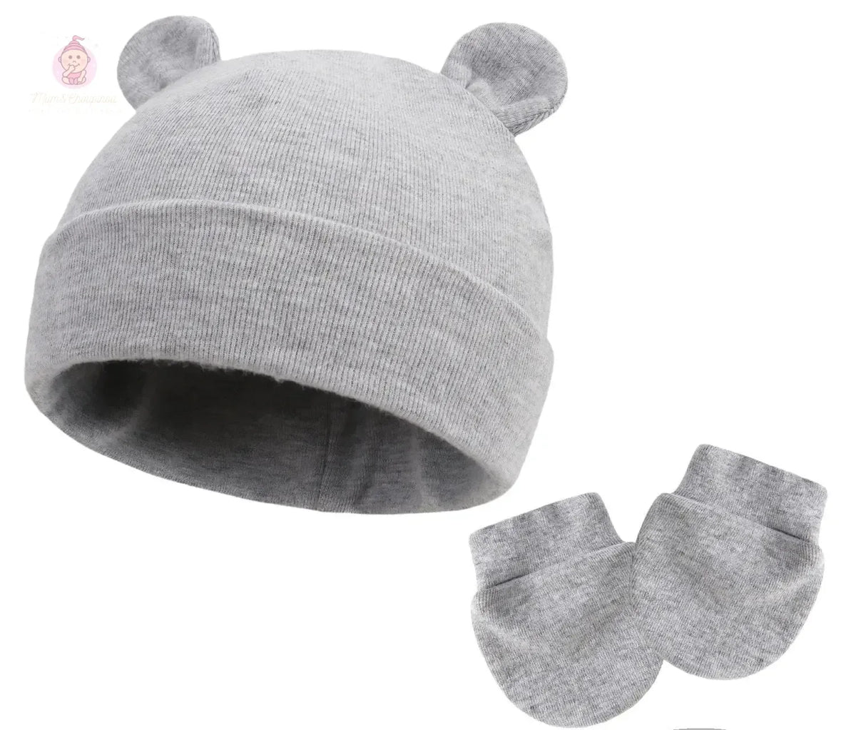 Bonnet et moufles pour bébé en coton - Mum&Choupinou