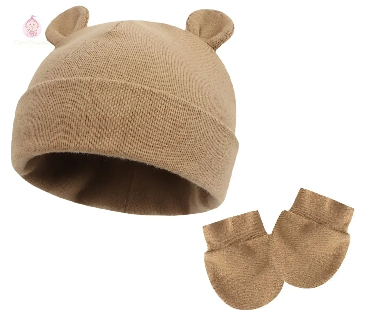 Bonnet et moufles pour bébé en coton - Mum&Choupinou