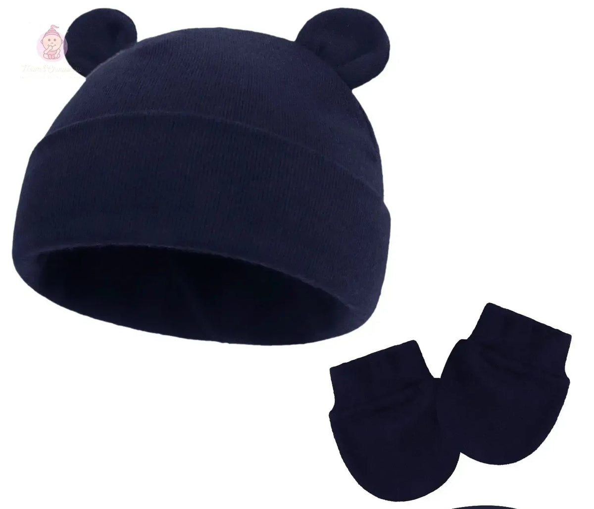 Bonnet et moufles pour bébé en coton - Mum&Choupinou