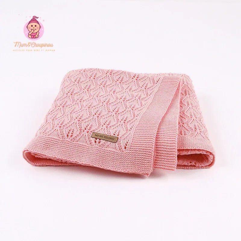 Couverture pour bébé en tricot - Mum&Choupinou