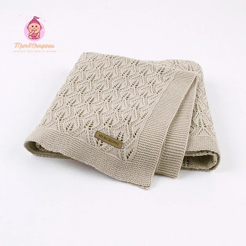 Couverture pour bébé en tricot - Mum&Choupinou
