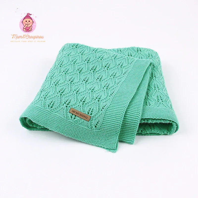 Couverture pour bébé en tricot - Mum&Choupinou