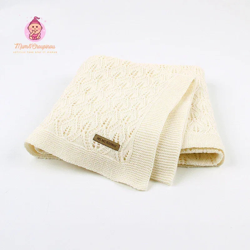 Couverture pour bébé en tricot - Mum&Choupinou