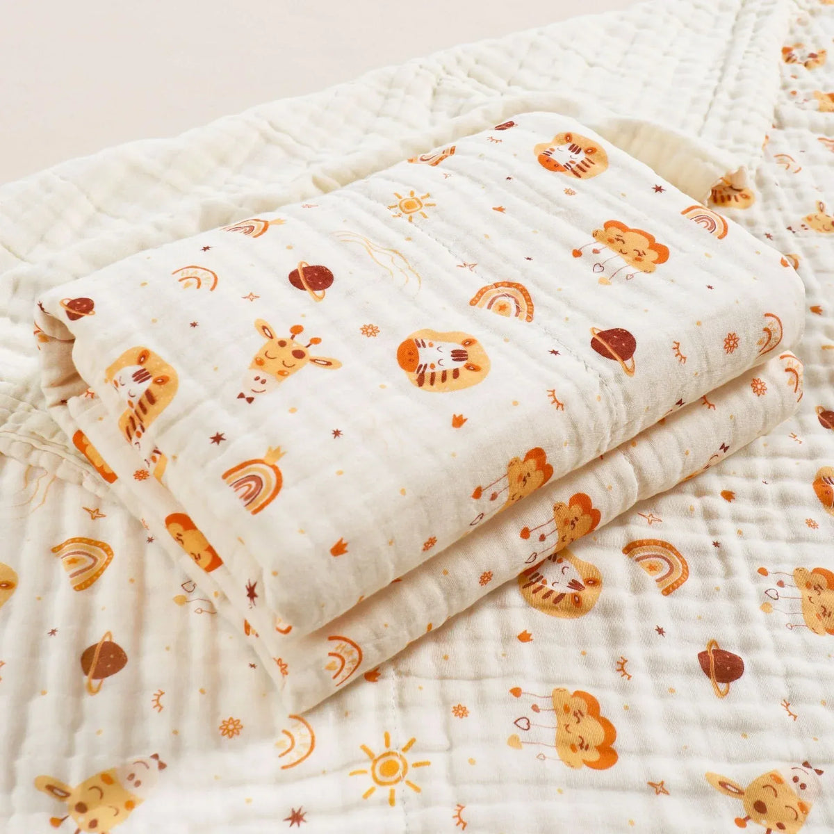 Couverture en gaze de coton pur imprimée pour nouveau-né - Mum&Choupinou