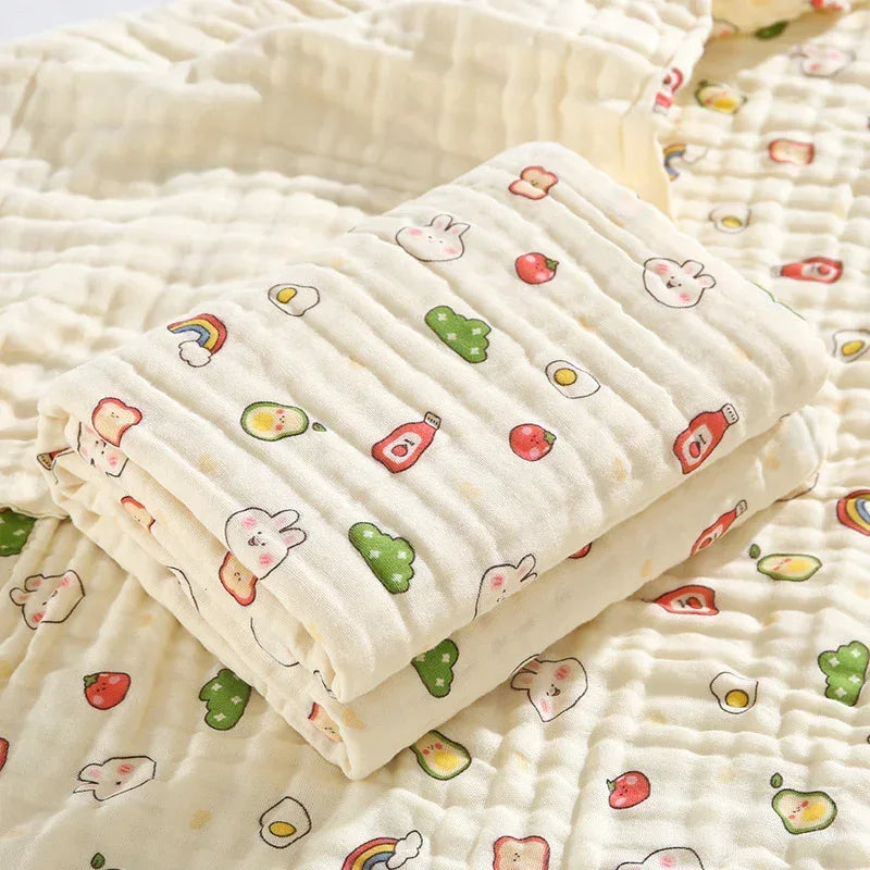 Couverture en gaze de coton pur imprimée pour nouveau-né - Mum&Choupinou