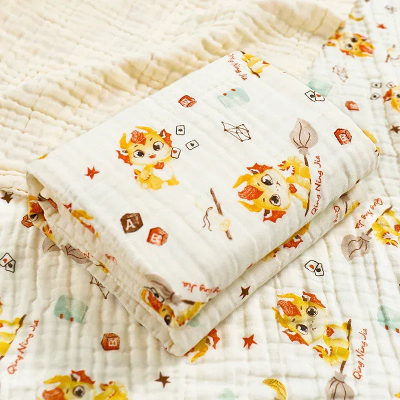 Couverture en gaze de coton pur imprimée pour nouveau-né - Mum&Choupinou