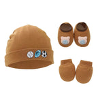 Ensemble bonnet chaussons et mitaines bébé - Mum&Choupinou
