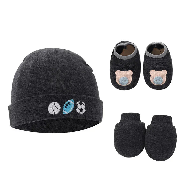 Ensemble bonnet chaussons et mitaines bébé - Mum&Choupinou