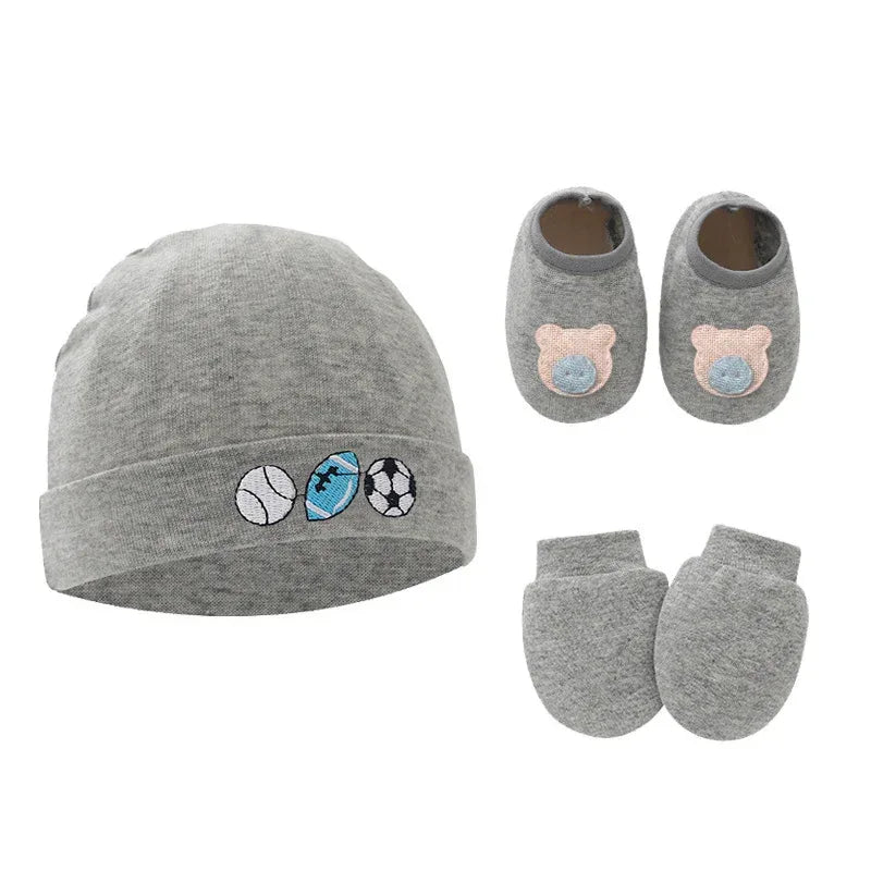 Ensemble bonnet chaussons et mitaines bébé - Mum&Choupinou