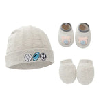 Ensemble bonnet chaussons et mitaines bébé - Mum&Choupinou