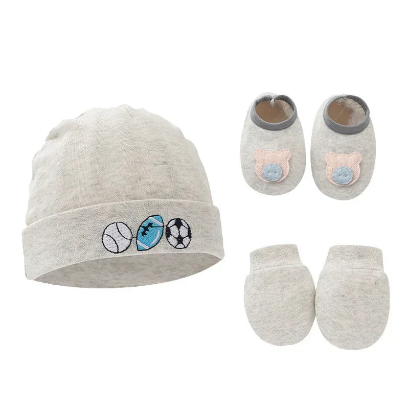 Ensemble bonnet chaussons et mitaines bébé - Mum&Choupinou