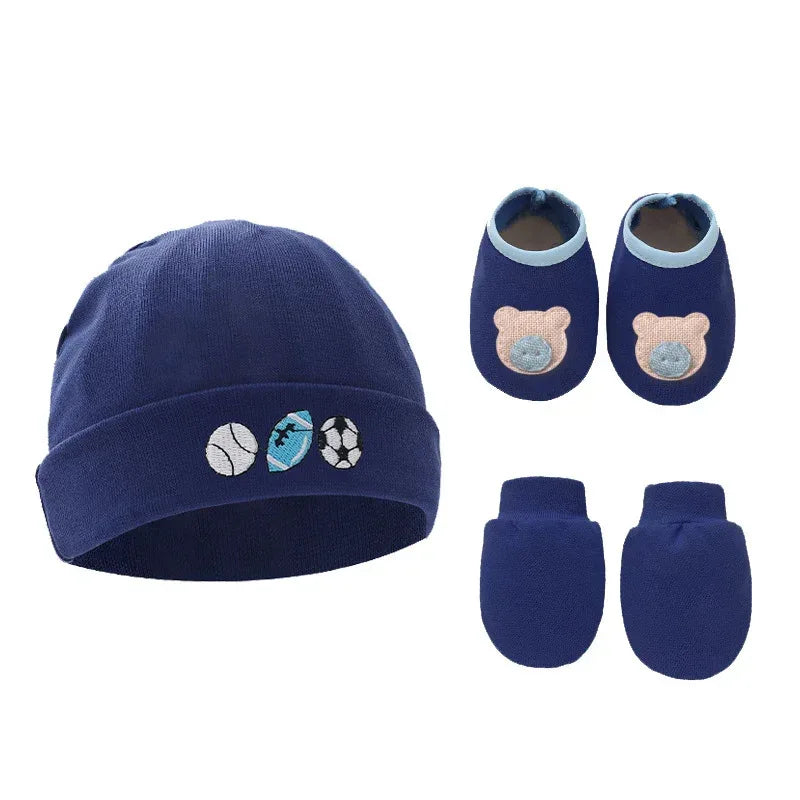 Ensemble bonnet chaussons et mitaines bébé - Mum&Choupinou