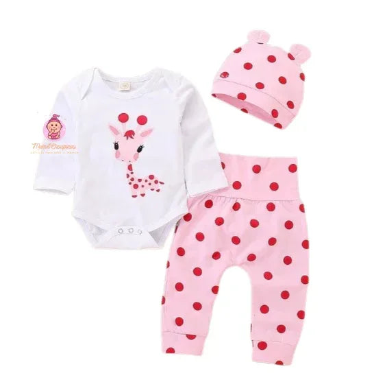 Ensemble bébé fille 3 pcs "La Petite Girafe" - Mum&Choupinou