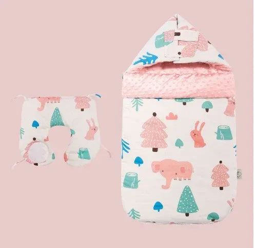 Gigoteuse d'hiver à capuche + petit oreiller bébé - Mum&Choupinou