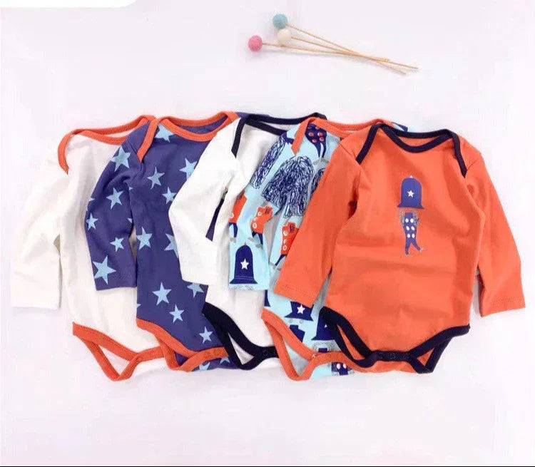 Lot de 5 bodies manches longues pour bébé - Mum&Choupinou
