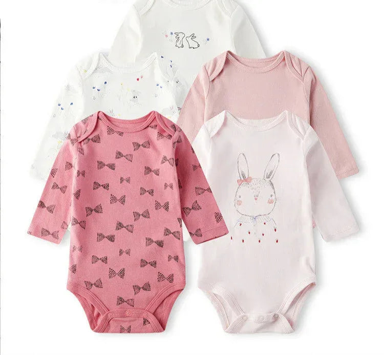 Lot de 5 bodies manches longues pour bébé - Mum&Choupinou