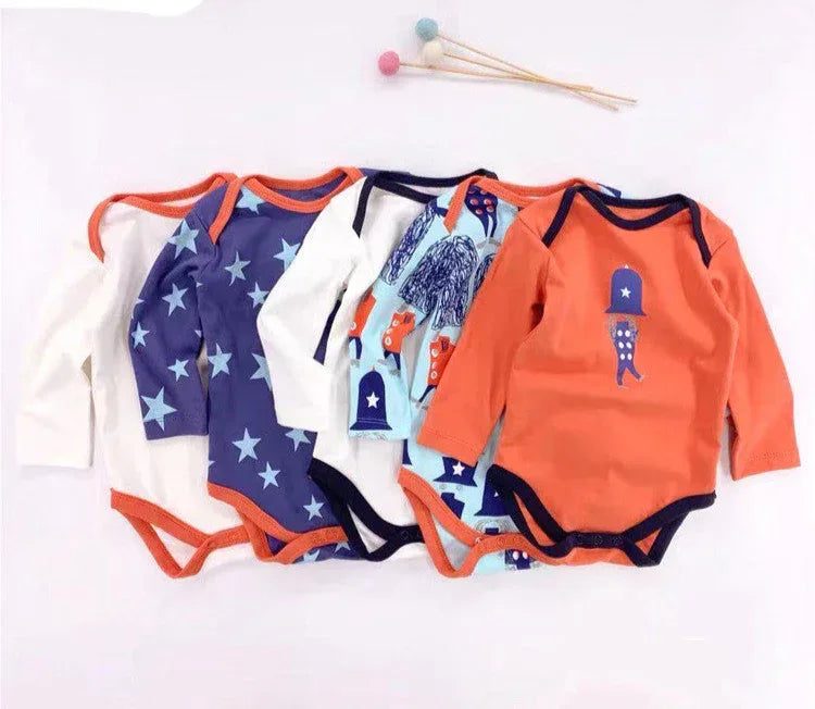 Lot de 5 bodies manches longues pour bébé - Mum&Choupinou