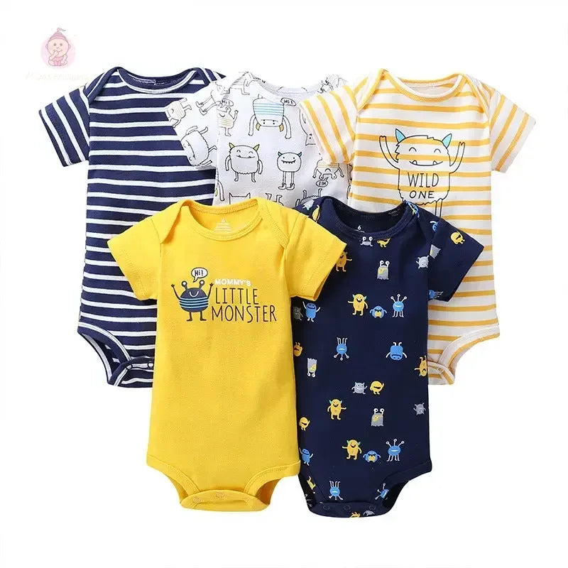 Lot de 5 bodies pour bébé - Mum&Choupinou