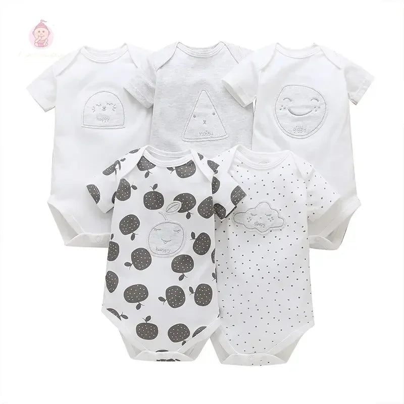 Lot de 5 bodies pour bébé - Mum&Choupinou