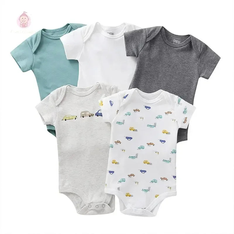 Lot de 5 bodies pour bébé - Mum&Choupinou
