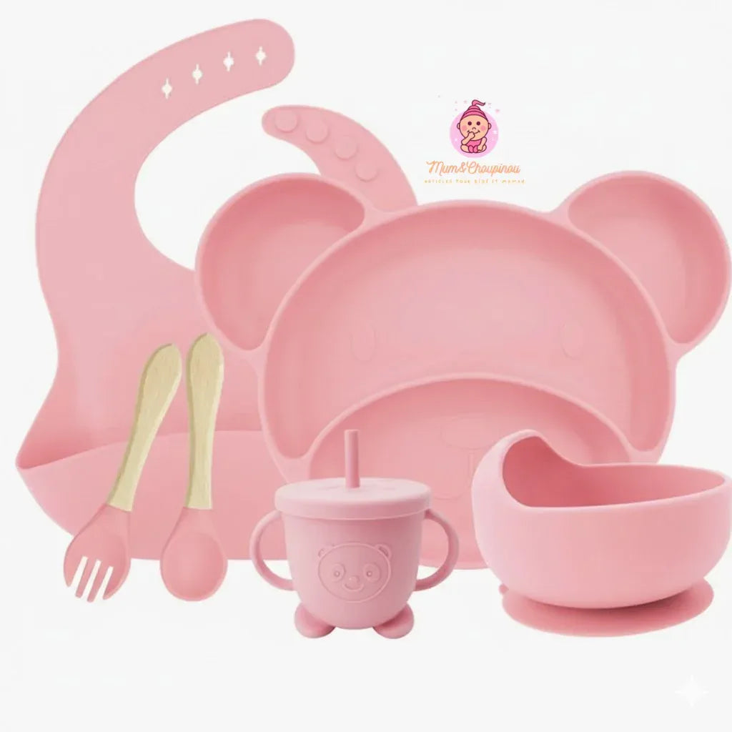 Kit de couverts bébé en silicone alimentaire - Mum&Choupinou