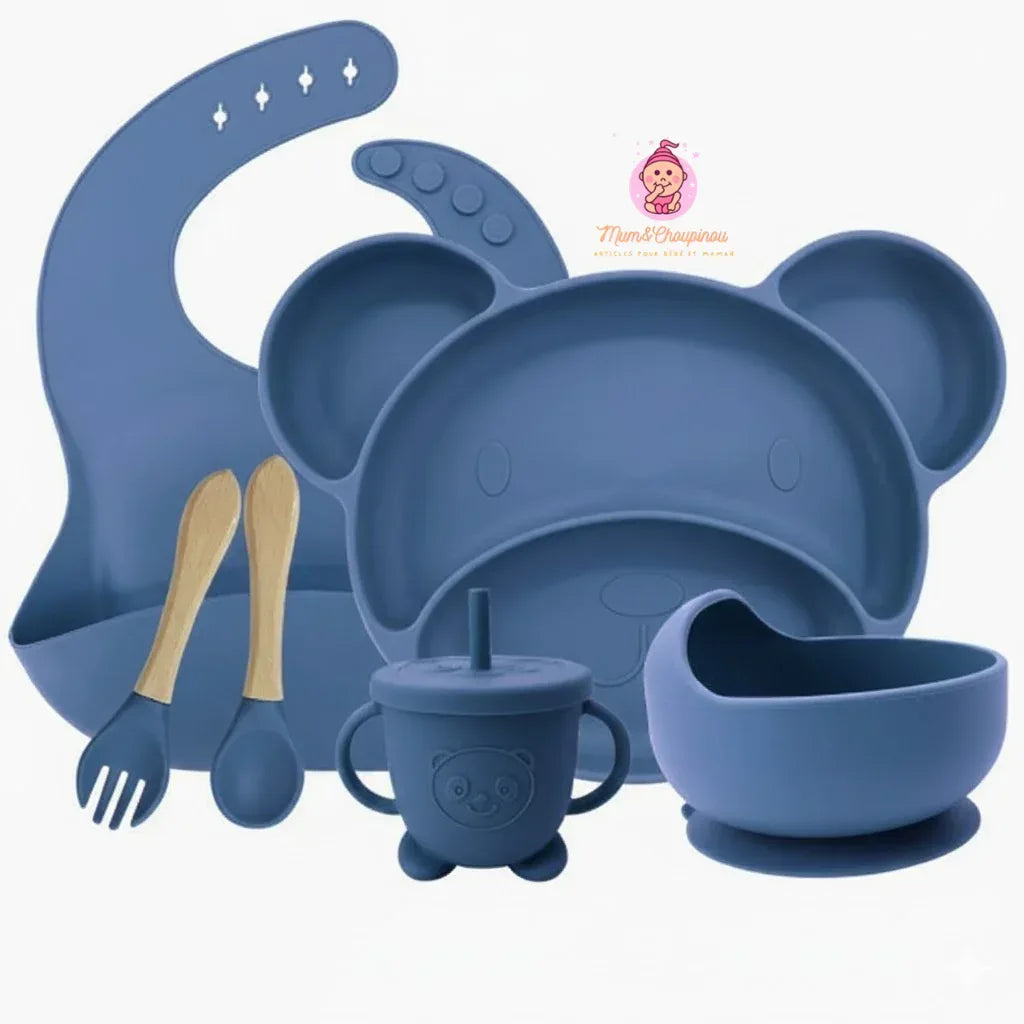 Kit de couverts bébé en silicone alimentaire - Mum&Choupinou