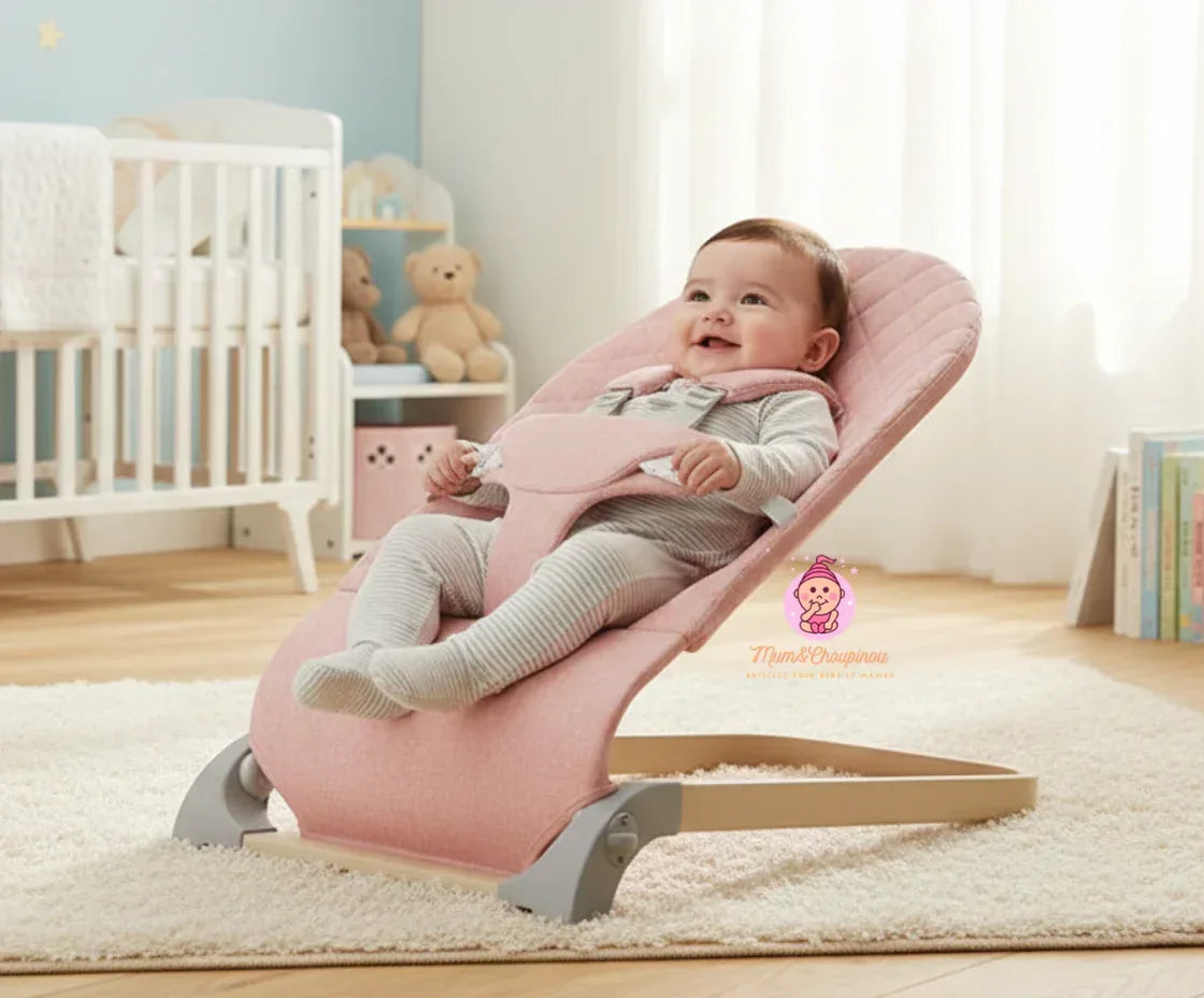 Transat bébé avec support finition bois - Mum&Choupinou