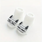 Chaussettes pour bébé avec pompom animaux - Mum&Choupinou