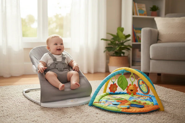 Transat ou tapis d'éveil : que choisir pour bébé