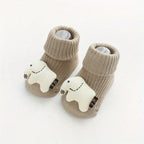 Chaussettes pour bébé avec pompom animaux - Mum&Choupinou