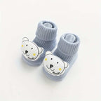 Chaussettes pour bébé avec pompom animaux - Mum&Choupinou
