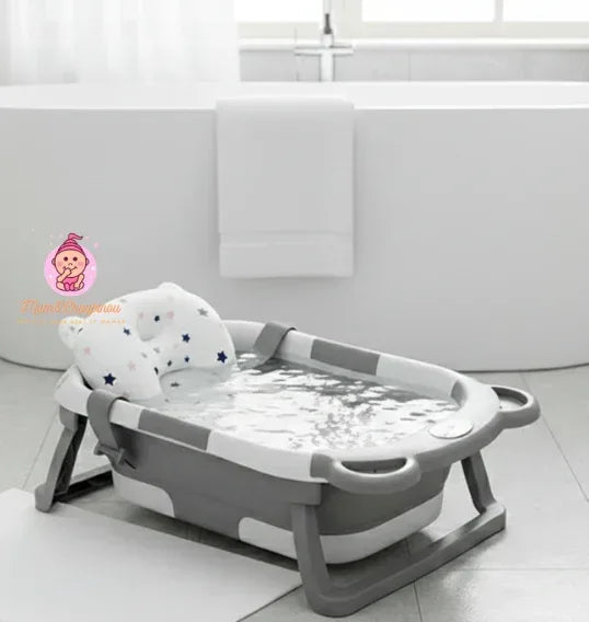 Baignoire bébé pliable avec thermomètre intégré - Mum&Choupinou