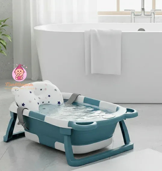 Baignoire bébé pliable avec thermomètre intégré - Mum&Choupinou