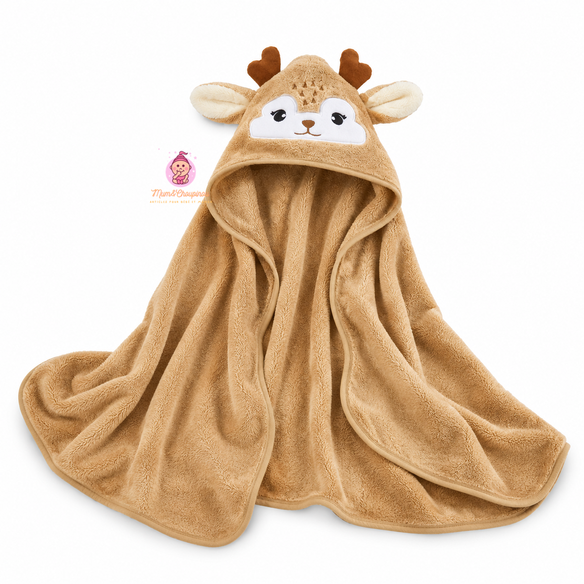 Serviette de bain douce avec cape pour bébé