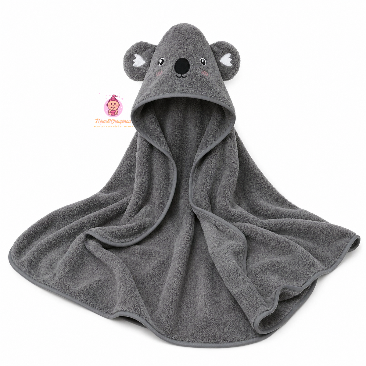 Serviette de bain douce avec cape pour bébé