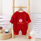 Combinaison pull tricoté bébé - Motif torsades - Mum&Choupinou