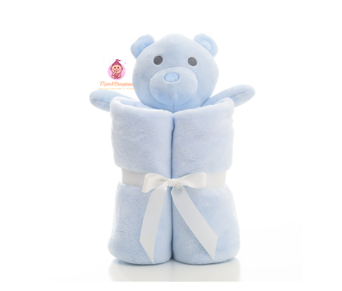 Couverture bébé flanelle avec peluche