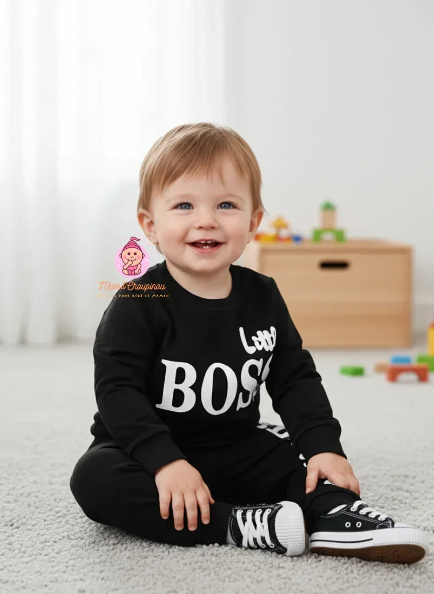 Ensemble jogging et sweat Little Boss - Mum&Choupinou