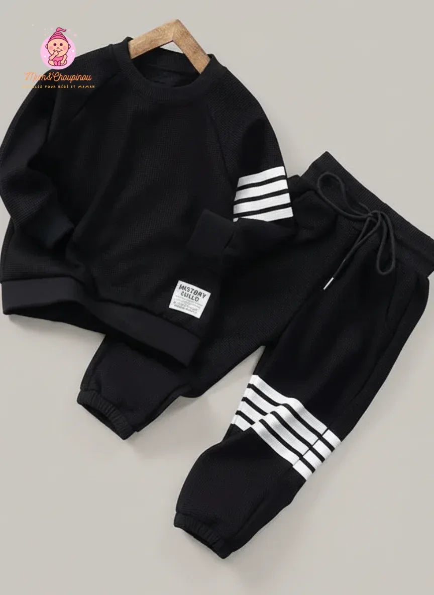Ensemble jogging et sweat enfant à rayures - Mum&Choupinou