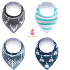 Lot de 4 bavoirs bandana pour bébé - Mum&Choupinou